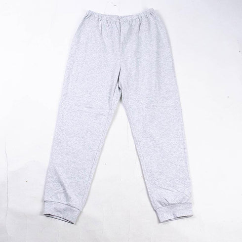 パジャマ TUNIC 40接結・リースエンジェル 襟付全開トレーナーパジャマ グレー杢 フリーサイズ 29334-C