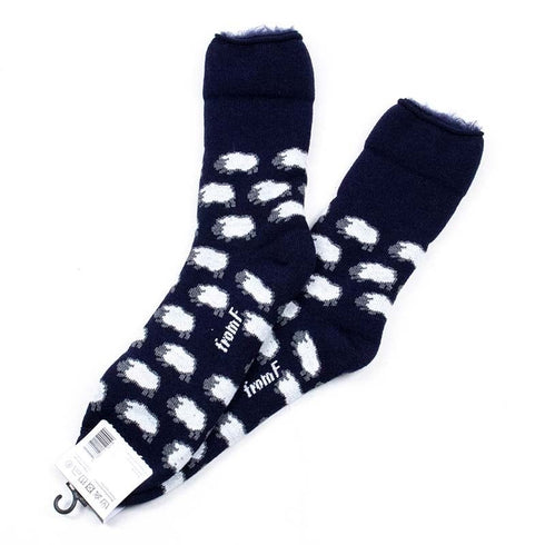 ソックス fromF モコモコソックス ランマス/ひつじ ネイビー サイズL 40-42 (26ー28.5cm)TV020LB