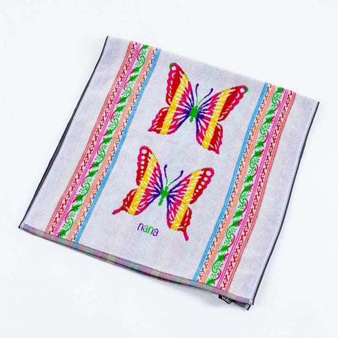 タオル 横浜ナナ NANA フェイスタオル大 パピヨン2 シロ多色