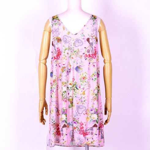 スリップ TUNIC ビスコラピア・リリーフェアリー Aラインスリップ ピンク 1565-B