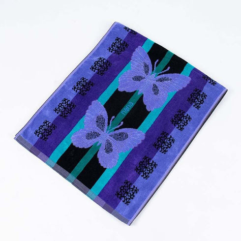 タオル 横浜ナナ NANA フェイスタオル B蝶 パープル nn-ft10