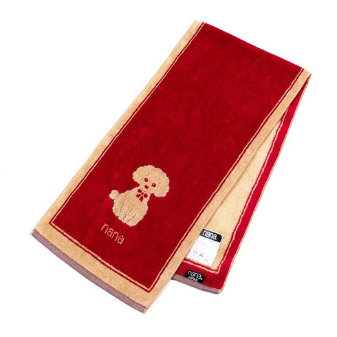 タオル 横浜ナナ 湘南ナナ NANA フェイスタオル ハーフ プードル アカベージュ nn-fth4-A