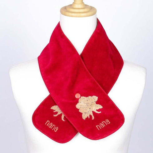 マフラー 横浜ナナ NANA ボタン付きナロータオルマフラー ローズ アカベージュ nn-tmf4-A