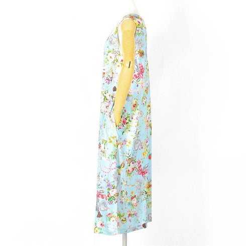 ワンピース TUNIC ビスコラピア・リリーフェアリー ノースリーブワンピース ブルー 13422-C