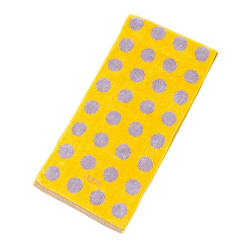 タオル 横浜ナナ 湘南ナナ NANA フェイスタオル ハーフ 水玉柄 イエローグレー nn-fth33-C