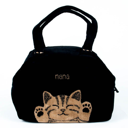 バッグ 横浜ナナ NANA ボストンバッグ中 バンザイネコ クロベージュ nn-b-btm35