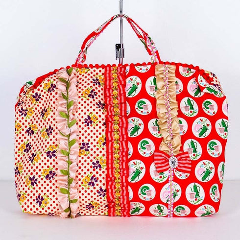 バッグ TUNIC 綿プリント オリビアガーデンのランジュBag アカ 18133-B