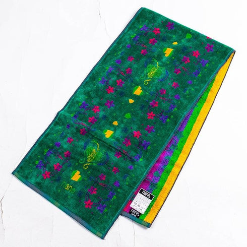 タオル 横浜ナナ NANA スポーツタオル ハートフラワー柄 グリーン多色 nn-spt242