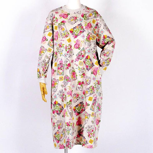 ワンピース TUNIC ミニ裏毛・カードレディ トレーナーワンピース フリーサイズ ベージュ杢 43926-A