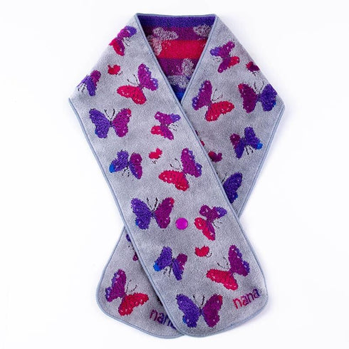 マフラー 横浜ナナ 湘南ナナ NANA ボタン付きナロータオルマフラー パピヨン グレー多色 nn-tmf7-A1