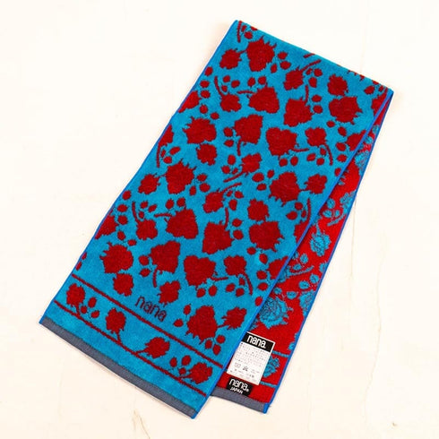 タオル 横浜ナナ 湘南ナナ NANA フェイスタオル ハーフ ローズ2柄 ブルーアカ nn-fth11-L