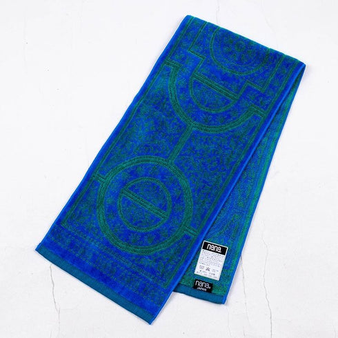 タオル 横浜ナナ NANA フェイスタオル ハーフ ドーム柄 ブルーグリーン nn-fth27-P