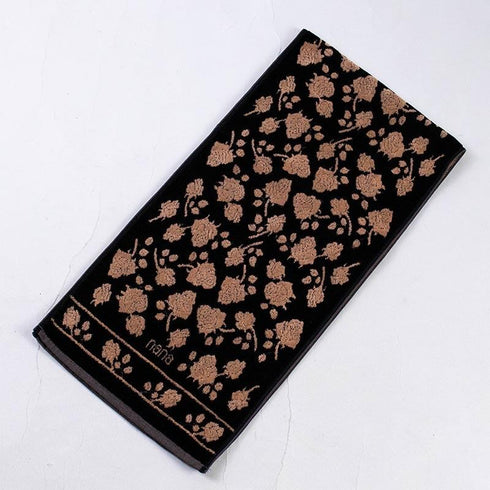 タオル 横浜ナナ NANA スポーツタオル ローズ2柄 クロベージュ nn-spt227