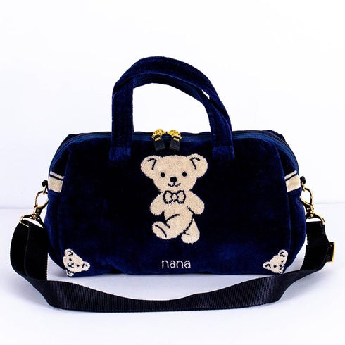 バッグ 横浜ナナ 湘南ナナ NANA 2Wayバック ベア柄 紺ベージュ nn-2way7-B