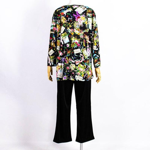 パジャマ TUNIC ビスコラピア・オールハピネス 長袖パジャマ クロ フリーサイズ 12779-C