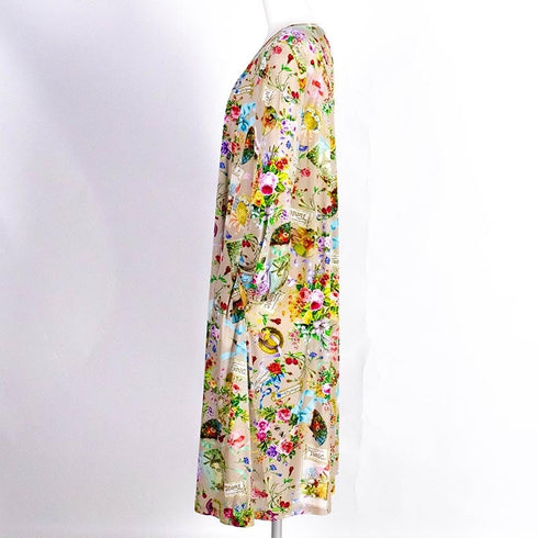 ネグリジェ TUNIC ビスコラピア・オールハピネス 長袖ネグリジェ モカ 12778-A