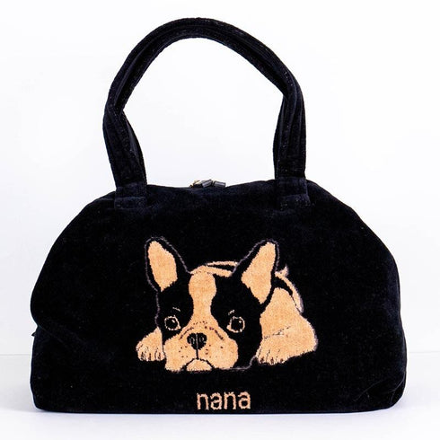 バッグ 横浜ナナ 湘南ナナ NANA ワンデーバッグ フレンチブルドッグ柄 クロベージュ nn-OD5-A