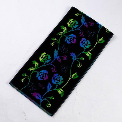 タオル 横浜ナナ NANA スポーツタオル ローズパピヨン柄 クロ多色 nn-spt245