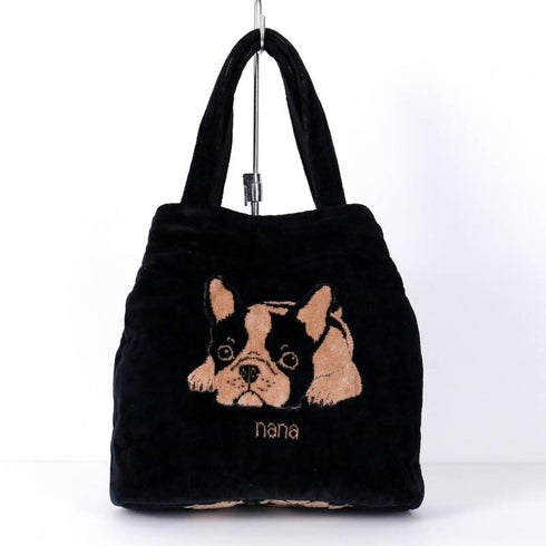 バッグ 横浜ナナ 湘南ナナ NANA タウンバッグ フレンチブルドッグ クロベージュ nn-twn5-A