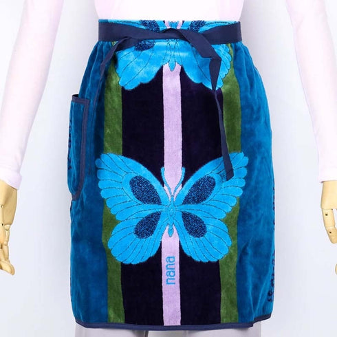エプロン 横浜NANA サロンエプロン B蝶 ブルー nn-sep1-B