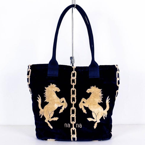 バッグ 横浜ナナ 湘南ナナ NANA H1バッグ ホース 紺ベージュ nn-H1-27B