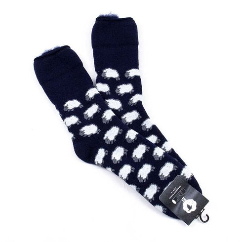 ソックス fromF モコモコソックス ランマス/ひつじ ネイビー サイズL 40-42 (26ー28.5cm)TV020LB