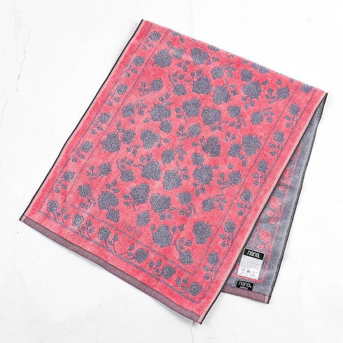 タオル 横浜ナナ 湘南ナナ NANA フェイスタオル ローズ2柄 ピンクグレー nn-ft26-C