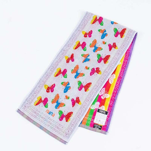 タオル 横浜ナナ NANA フェイスタオル ハーフ パピヨン シロ多色 nn-fth96