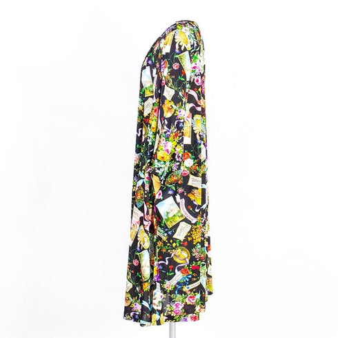 ネグリジェ TUNIC ビスコラピア・オールハピネス 長袖ネグリジェ クロ 12778-D