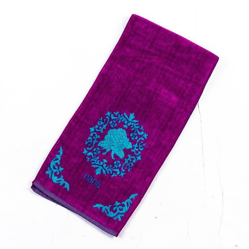 タオル 横浜ナナ 湘南ナナ NANA フェイスタオル ハーフ ローズ3柄 パープルブルー nn-fth12-N