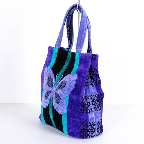 バッグ 横浜ナナ 湘南ナナ NANA タウンバッグ B蝶柄 パープル nn-twn1-E