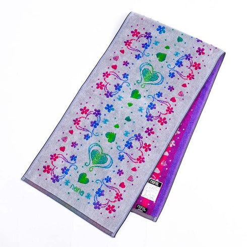 タオル 横浜ナナ NANA スポーツタオル ハートフラワー グレー多色 nn-spt150