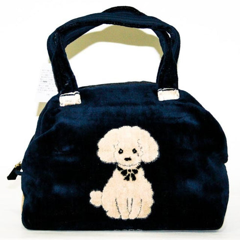 バッグ 横浜ナナ 湘南ナナ NANA ボストンバッグ中 プードル 紺ベージュ nn-btm1