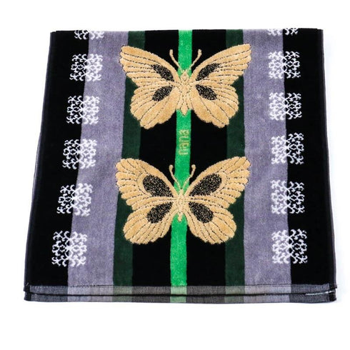 タオル 横浜ナナ NANA フェイスタオル B蝶 クロ nn-ft2