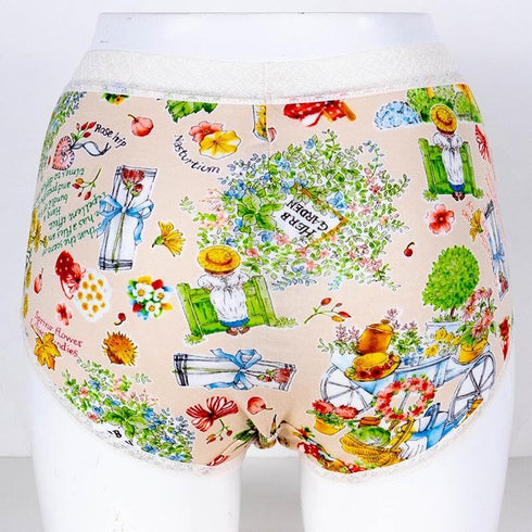 ショーツ TUNIC 80接結・ハーブガーデン のびふわパンツ ベージュ サイズM 1450M-A