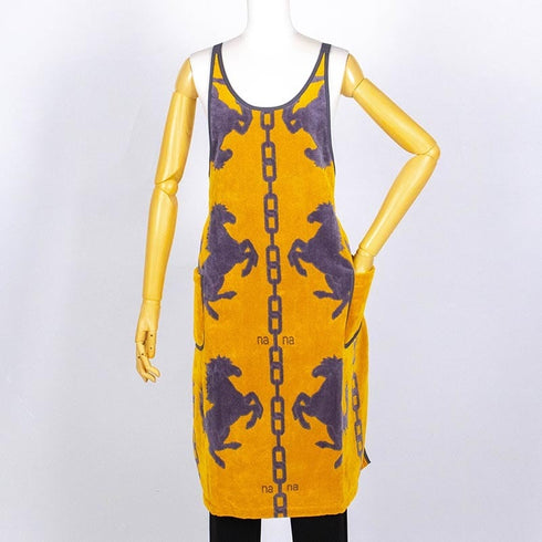 エプロン 横浜ナナ 湘南ナナ NANA DXエプロン ホース イエローグレー nn-dxeps21F