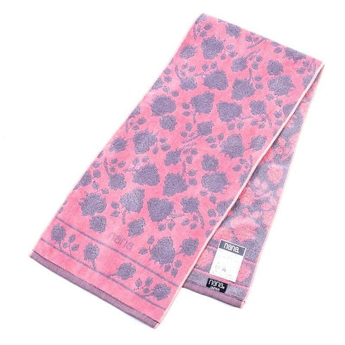 タオル 横浜ナナ 湘南ナナ NANA フェイスタオル ハーフ ローズ2 ピンクグレー nn-fth11-B