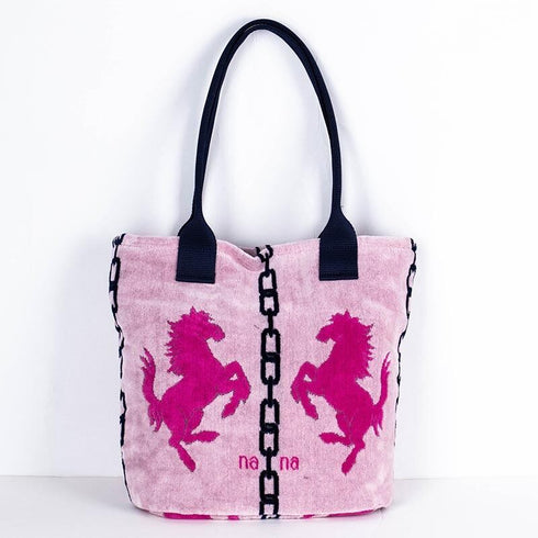 バッグ 横浜ナナ 湘南ナナ NANA H1バッグ ホース柄 ピンクチェリーピンク紺 nn-H1-27G