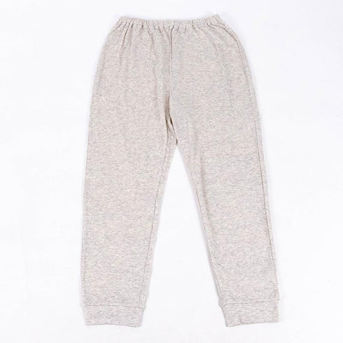 パジャマ TUNIC 60接結・リボンガール 襟付全開トレーナーパジャマ フリーサイズ グレー杢 29311-A