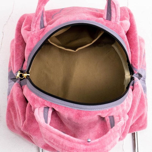 バッグ 横浜ナナ NANA ボストンバッグ プードル柄 ピンクグレーライン nn-btm64-B