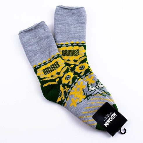 ソックス MOOMIN モコモコソックス ミィ クッカキンップ/花束 ライトグレー サイズM 36-38 (22.5ー25cm)MM044MLGY