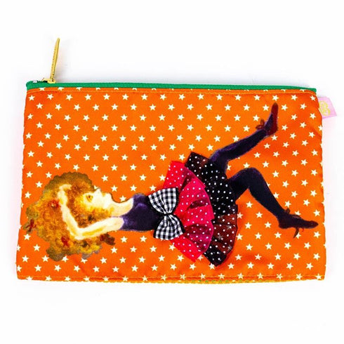 ポーチ TUNIC 鴨居キャラ星のダンサーのメッシュポーチ オレンジ 19283-A