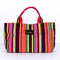 バッグ TUNIC タフタ転写プリントバービーストライプのミニBag マルチボーダー 18162-A