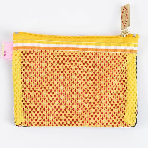 ポーチ TUNIC 鴨居キャラ星のダンサーのメッシュミニポーチ クロ 19284-B