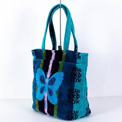 バッグ 横浜ナナ 湘南ナナ NANA トートポケットバッグ B蝶柄 ブルー nn-ttp1-B