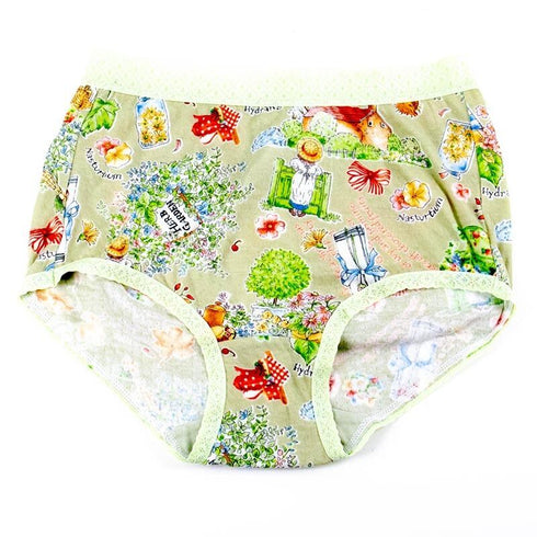 ショーツ TUNIC 80接結・ハーブガーデン のびふわパンツ グリーン サイズM 1450M-C