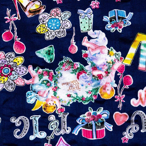 ワンピース TUNIC 80ローンサッカー ギャザー5分袖ワンピース フラワー フリーサイズ 53043-C