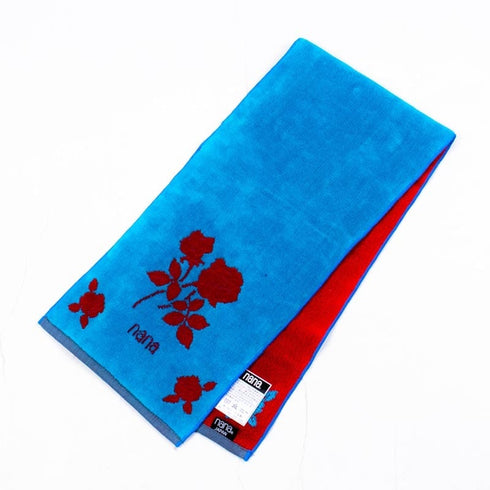 タオル 横浜ナナ 湘南ナナ NANA フェイスタオル ハーフ ローズクラシック柄 ブルーアカ nn-fth13-F