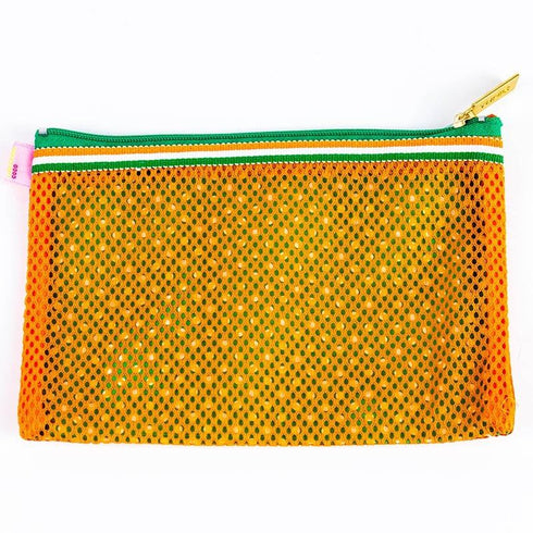 ポーチ TUNIC 鴨居キャラ星のダンサーのメッシュポーチ オレンジ 19283-A