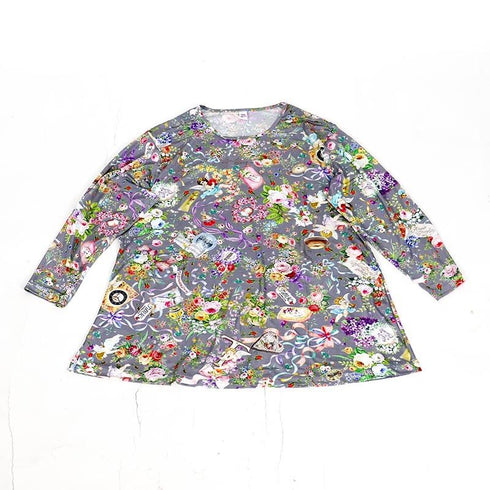 パジャマ TUNIC ビスコラピア・シャイニーデイ 長袖パジャマ グレー フリーサイズ 12782-C